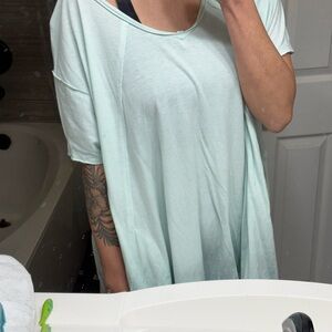 Cute Free People light blue tee